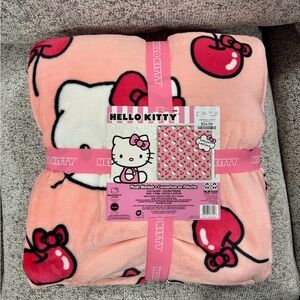 Hello Kitty cherry blanket full queen valentines